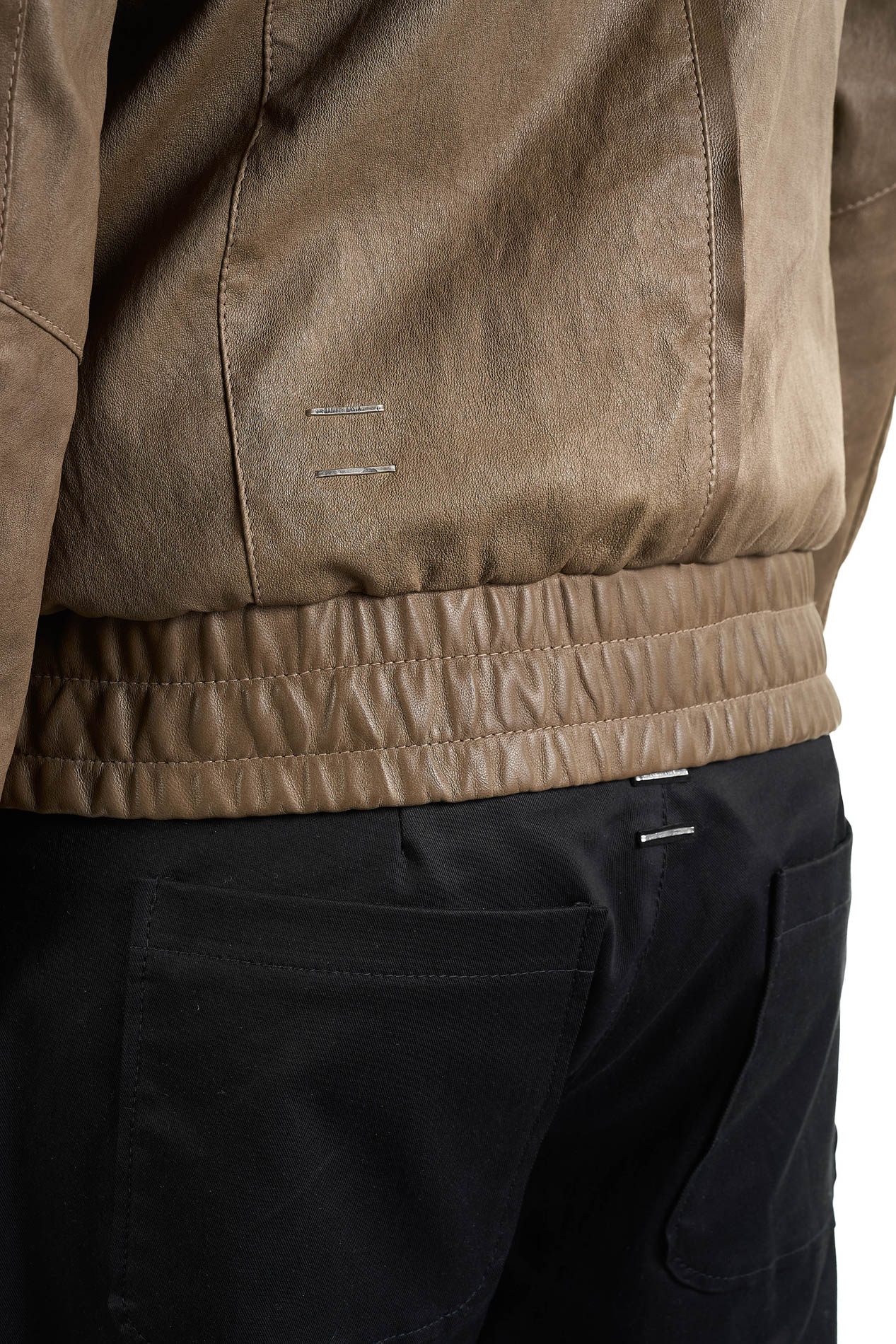 DANIELE BASTA LEATHER AND SILVER JACKET